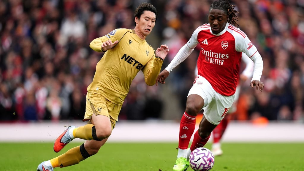 Der frühere Crystal-Palace-Profi Eberechi Eze (r.) erzielte das Siegtor für Arsenal.