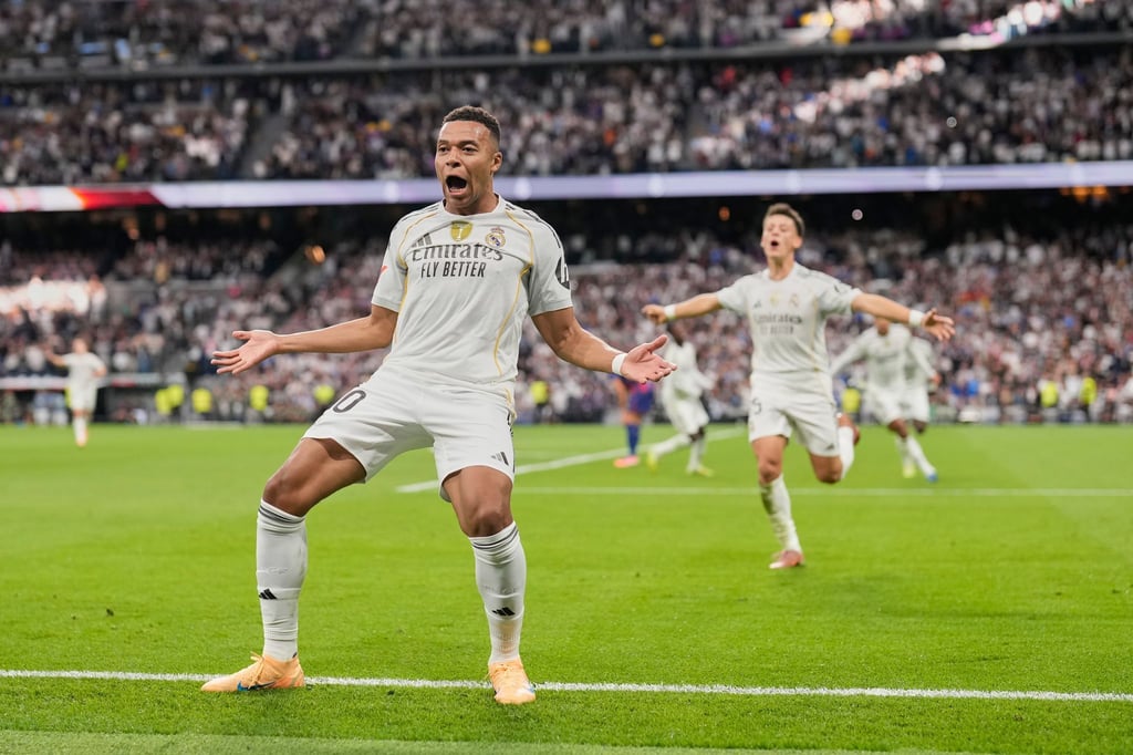 Kylian Mbappé brachte Real Madrid gegen Barcelona in Führung.