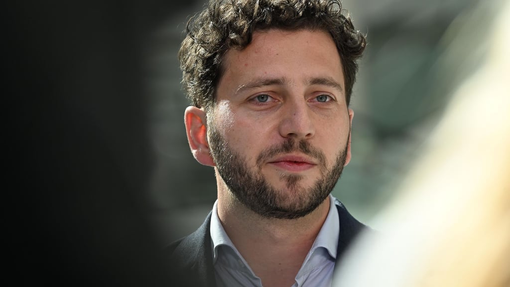 Die Aussagen des Kanzlers seien ihm zu pauschal, sagt der Co-Vorsitzende der Grünen, Felix Banaszak. (Archivbild)