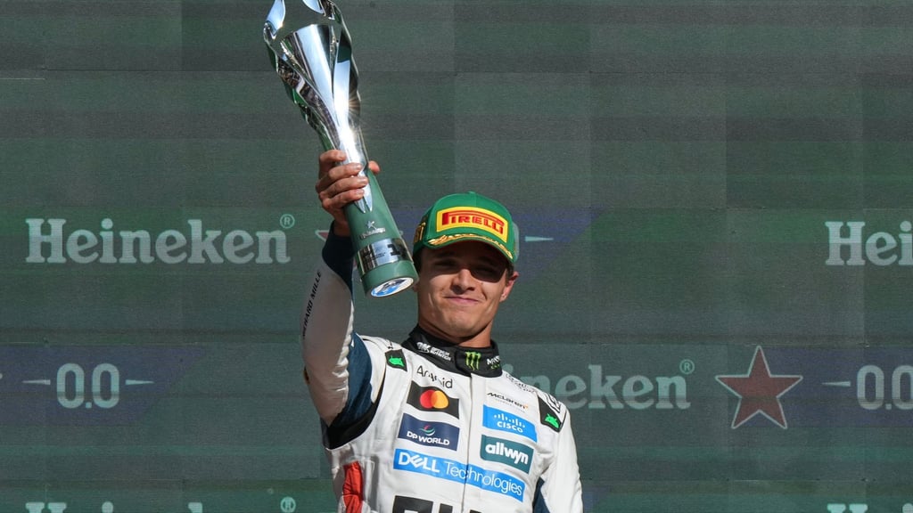 Mit einem Punkt Vorsprung der neue WM-Führende: Lando Norris-