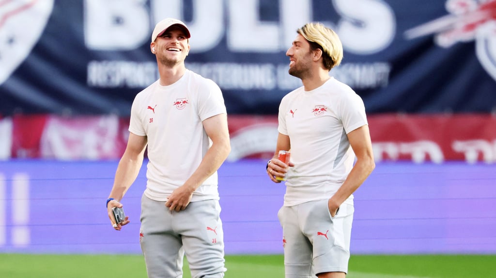 Reisen mit nach Cottbus oder nicht? Die RB-Profis Timo Werner (l.) und Kevin Kampl