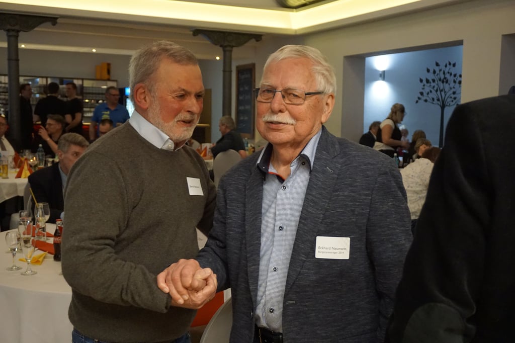 Die Bürgerpreisträger Bernd Neumann  (2023) und Eckhard Neumann (2015) aus Genthin.