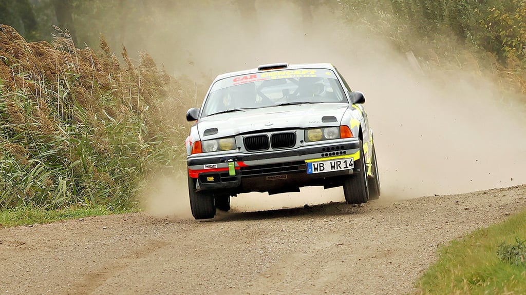 Ronny Broda und Matthias Eben während der Havelland-Rallye in diesem Jahr