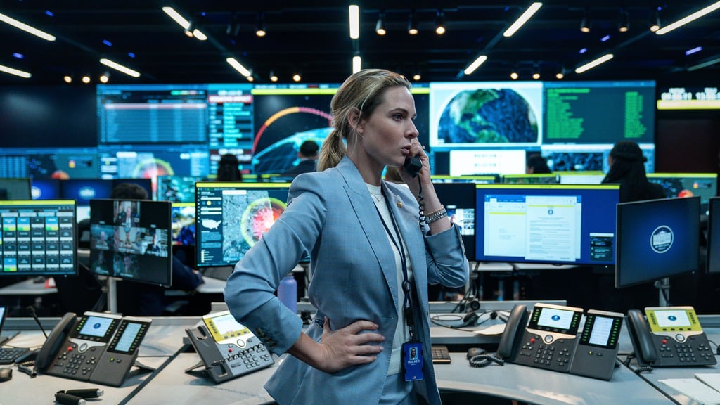 Rebecca Ferguson als Captain Olivia Walker in einer Szene des Films „A House of Dynamite“. (Handout)