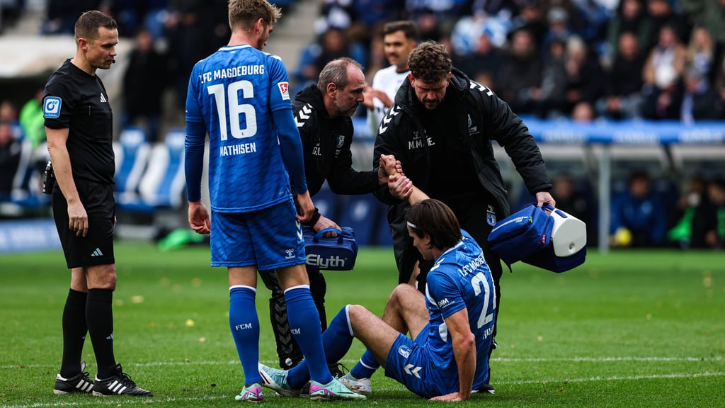 Ein Teilanriss des Innenbandes legt Jean Hugonet vom 1. FC Magdeburg vorerst lahm.