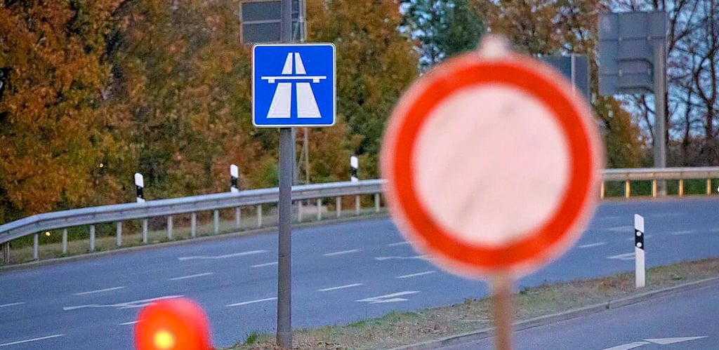 Vollsperrung Autobahn