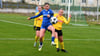 Amy Cienskowski (links) mühte sich mit dem 1. FC Magdeburg zu drei Punkten gegen Fortuna Dresden.