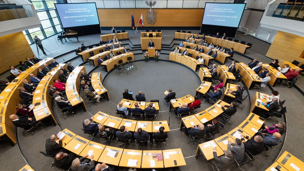 Im Thüringer Landtag will die AfD in einem Sonderplenum über Linksextremismus sprechen. (Archivbild)