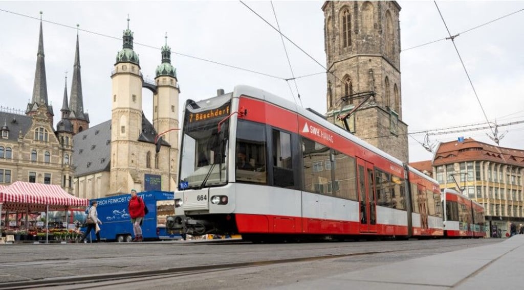 Nicht über den Markt fahren kann die Straßenbahn während des Lichterfestes.