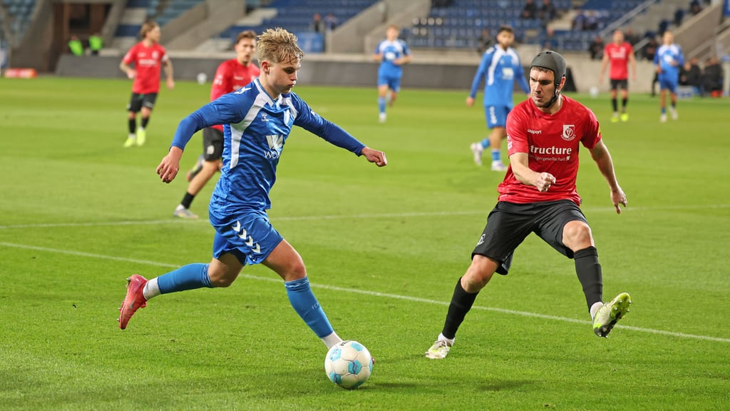 Mit mehr Kaltschnäuzigkeit hätte der 1. FC Magdeburg II um Magnus Baars mindestens ein Tor erzielen können.