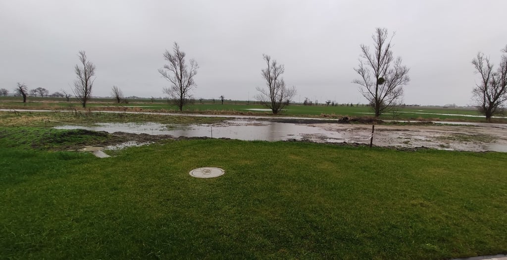 Überschwemmung in den Feuchtperioden bringt Anwohner in Seedorf auf die Barrikaden. Von der Gemeinde erhofft man sich dringendst Hilfe.