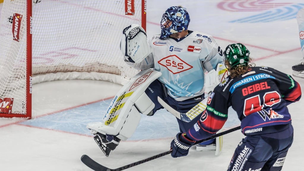 Torwart Julius Hudacek wechselt zu den Fischtown Pinguins Bremerhaven. (Archivbild)
