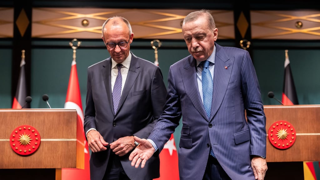 Merz und Erdogan demonstrierten Einigkeit - doch beim Thema Gaza geraten sie aneinander.
