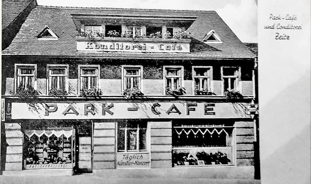 Rainer Oberländer hatte schon einmal einige Ansichtskarten in die Redaktion gebracht, hier ist das  Park-Café in der Weberstraße 12 zu sehen.  