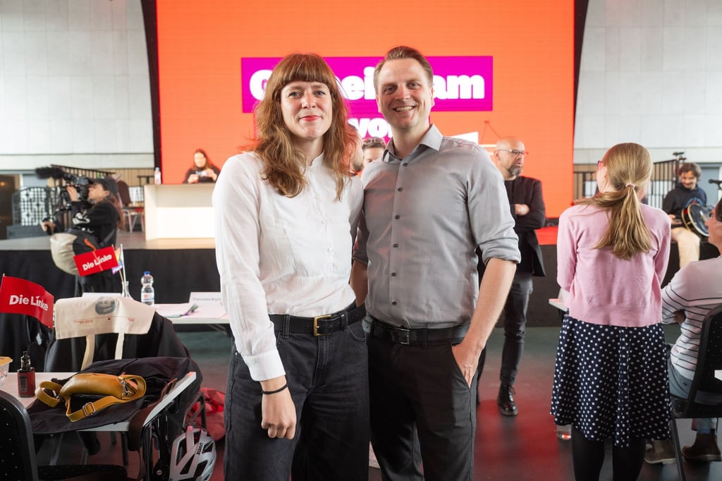 Die beiden Landesvorsitzenden der Linke in Berlin, Kerstin Wolter und Max Schirmer, haben zusammen mit etlichen anderen einen Antrag zum Thema Nahost eingebracht. (Archivfoto)