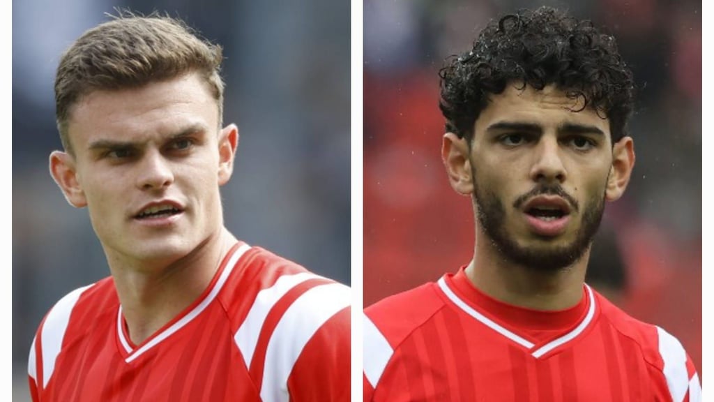 Fabrice Hartmann (l.) und Serhat Polat werden auch gegen Hertha BSC II nicht zusammen in der Startelf stehen.