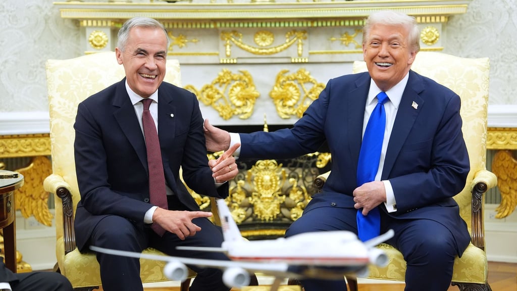 Der Zölle-Clip hatte das Verhältnis zwischen US-Präsident Donald Trump und Kanadas Premier Mark Carney belastet. (Archivbild).
