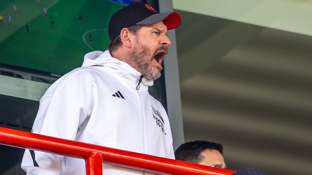 Beim bislang letzten Spiel der Bayern bei Union saß Heimtrainer Steffen Baumgart auf der Tribüne. (Archivbild)