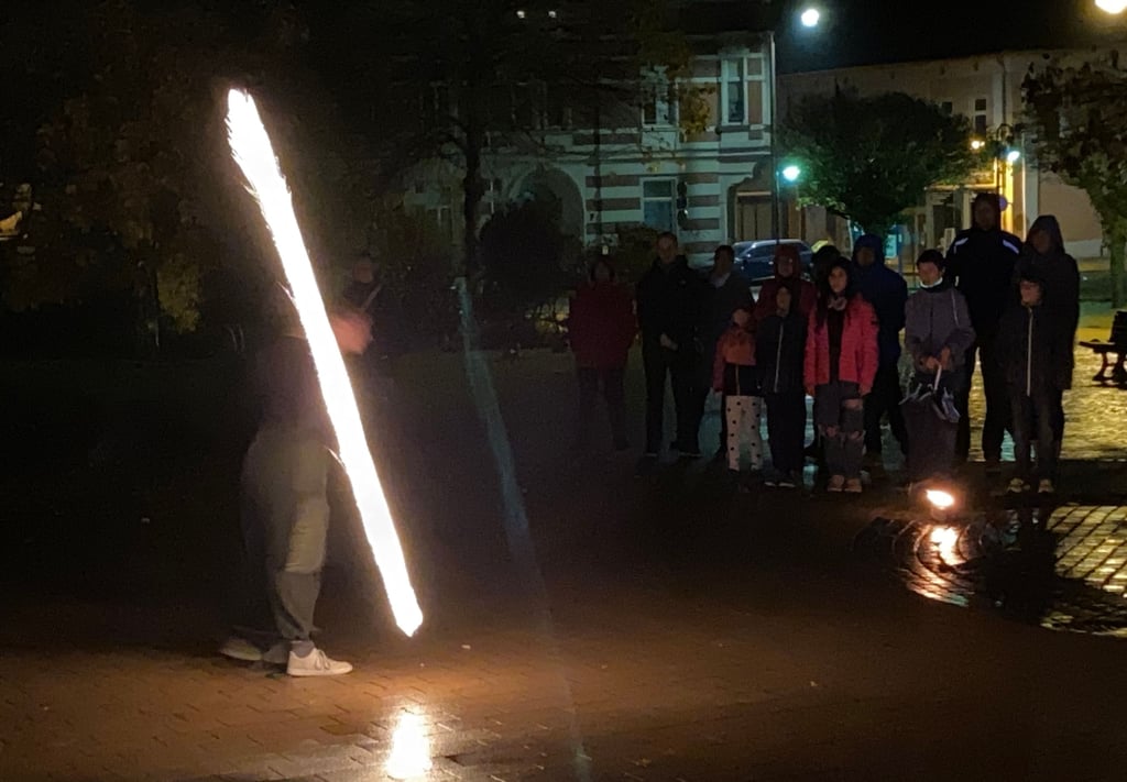 Die Feuershow mit den Flying Sparks war der Höhepunkt der diesjährigen Church Night in Genthin.