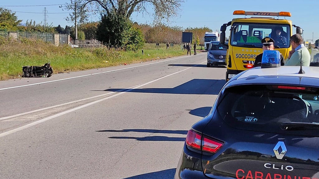 Der Unfallort bei Como, wo Josep Martinez mit dem Gefährt eines Rentners kollidierte.