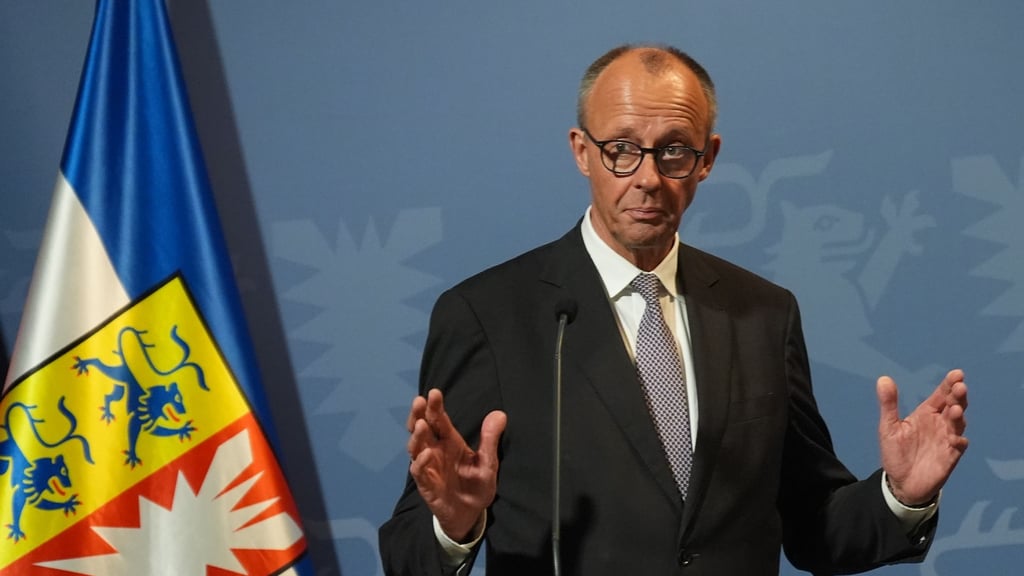 Merz äußert sich in Husum deutlich zum Thema Abschiebungen nach Syrien.