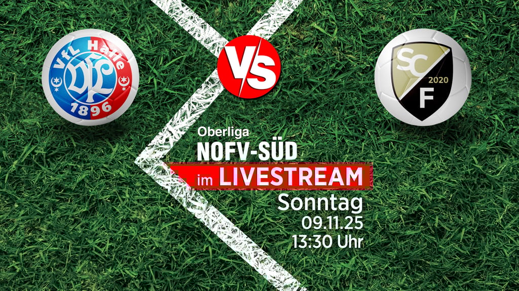 Der Vf'L Halle 96 empfängt in der NOFV-Oberliga Süd den Tabellenführer SC Freital. Volksstimme und Mitteldeutsche Zeitung übertragen im Livestream.