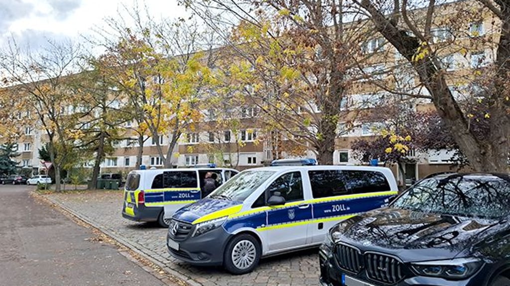 Die Autos des Zolls parkten in der Kavalierstraße.
