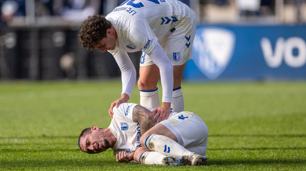 Baris Atik und Max Geschwill vom 1. FC Magdeburg: Kein Sieg gegen VfL Bochum.