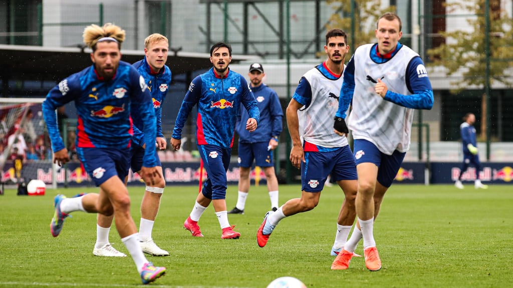 Kampl, Schlager, Elmas, Silva, Klostermann (v.l.n.r.): Zwei sind weg, zwei dürfen gehen, einer soll bleiben.