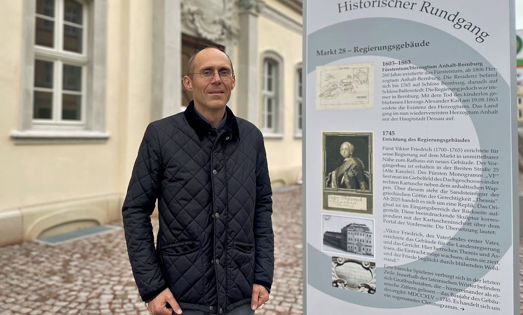 Michael Münchow ist seit 2018 Stadtführer in Bernburg. 