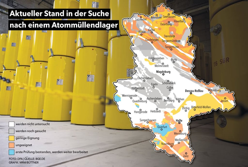 Die Karte zeigt, wie die Gebiete nach der Prüfung eingeschätzt werden.