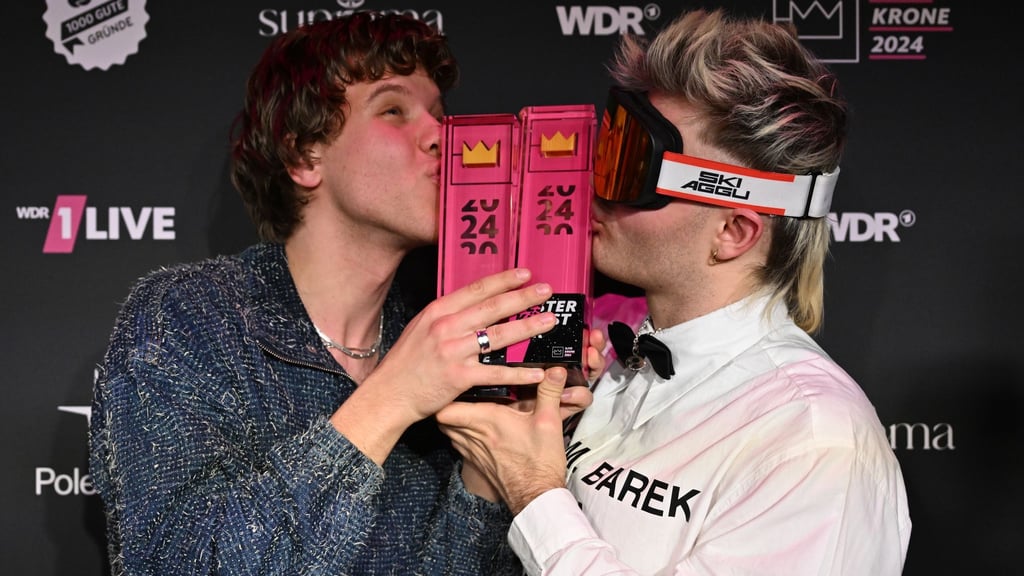 Räumten schon 2024 ab und können wieder auf eine Krone hoffen: die Musiker Zartmann und Ski Aggu.