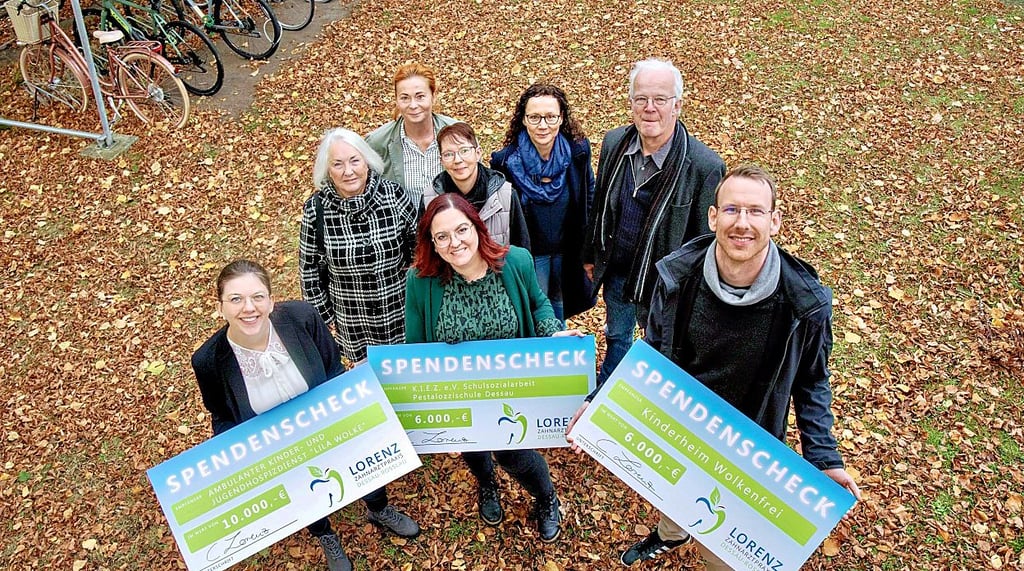 Spender und Empfänger freuen sich.