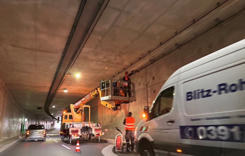 Im Magdeburger City-Tunnel wurde dieser Tage gearbeitet.