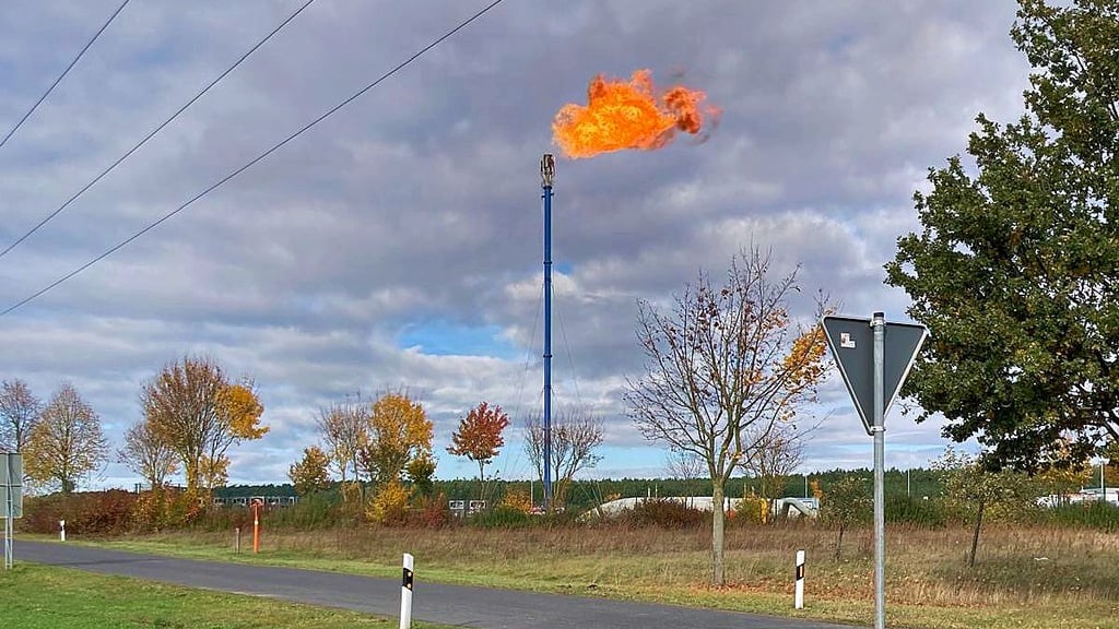 In Morxdorf hat dieses imposante Feuer gebrannt.