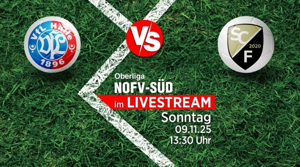 Der Vf'L Halle 96 empfängt in der NOFV-Oberliga Süd den Tabellenführer SC Freital. Die MZ überträgt im Livestream.