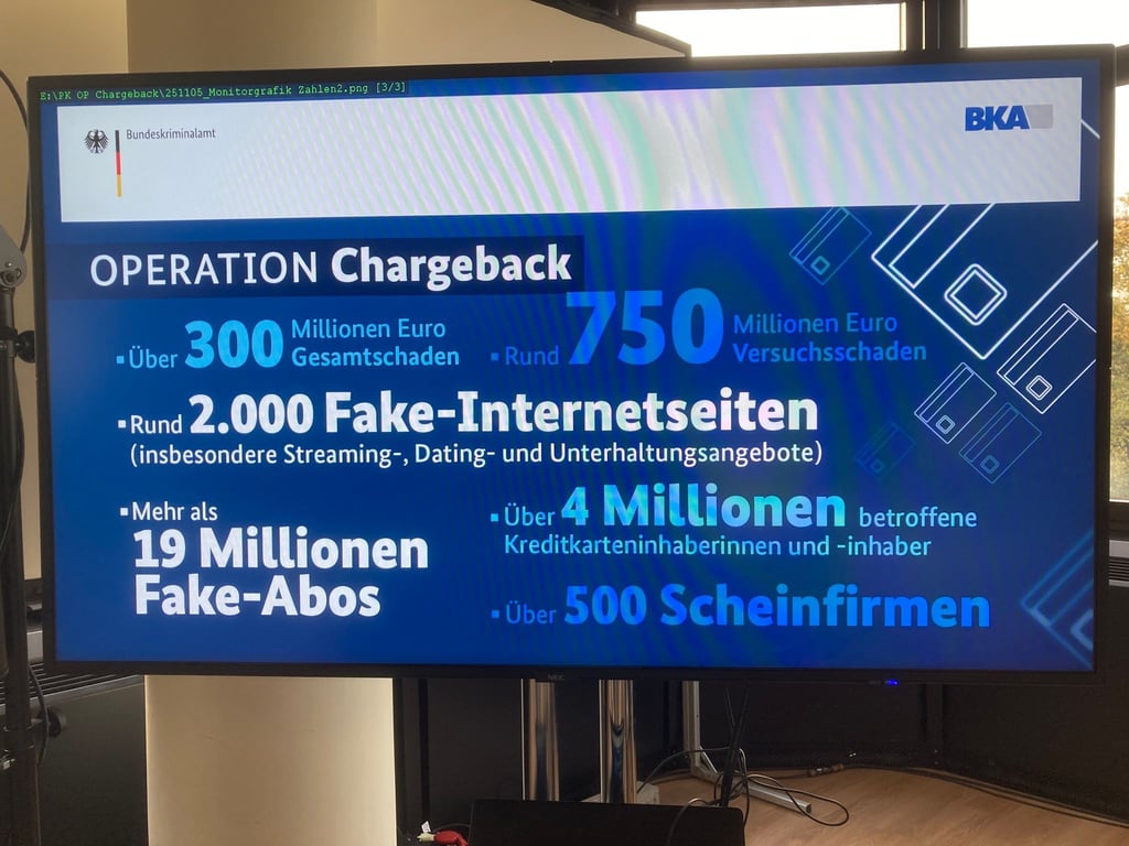 Die Ermittler tauften ihre Arbeit „Operation Chargeback“. Damit ist eine Rückbuchung einer Kartenzahlung gemeint, weil ein Kunde bei seiner Bank die Stornierung einer Abbuchung etwa wegen Betrugs fordert.