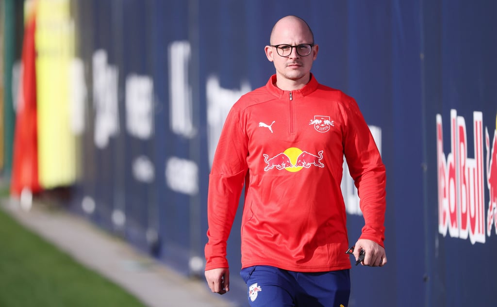 Richard Ried beim Training von RB Leipzig.