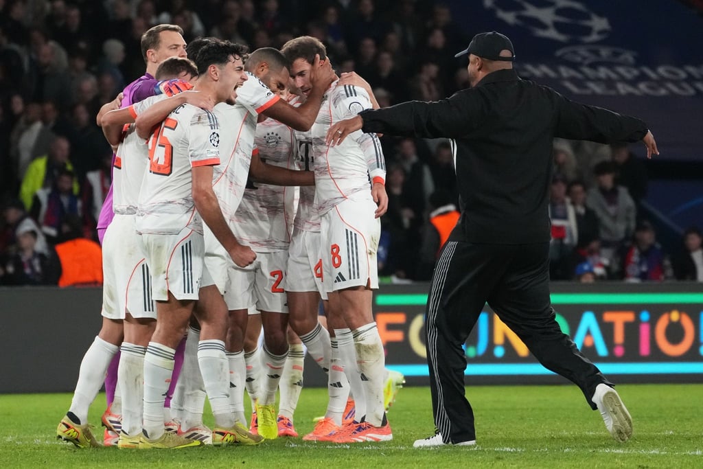 Vincent Kompany (r) stürmt auf den Rasen, um nach dem großen Sieg mit seinen Spielern im Kreis zu jubeln.