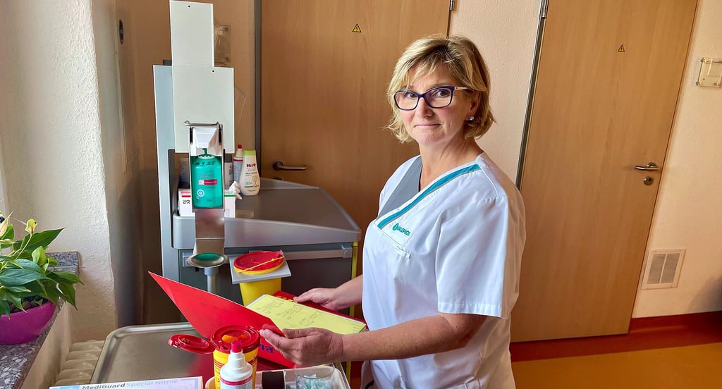 Annette Winkler koordiniert mit ihrem Team die Azubis am  Asklepios Klinikum in Weißenfels und arbeitet seit Januar in Teilzeit. 
