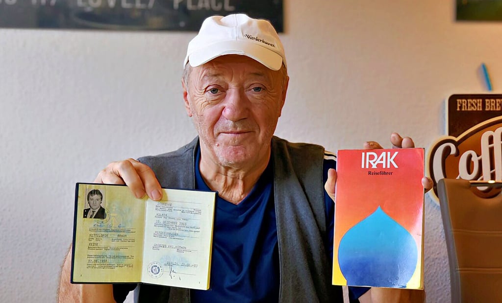 Mit seinem Pass und einem Reiseführer ausgestattet, machte sich der Werdershausener 1983 zum ersten Mal  auf den Weg in den Irak.