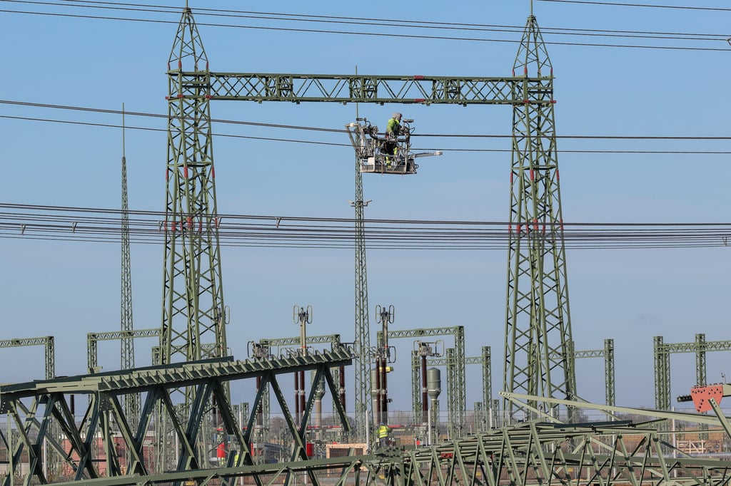 Am Eulenberg bei Magdeburg laufen aktuell Arbeiten an der Stromtrasse.