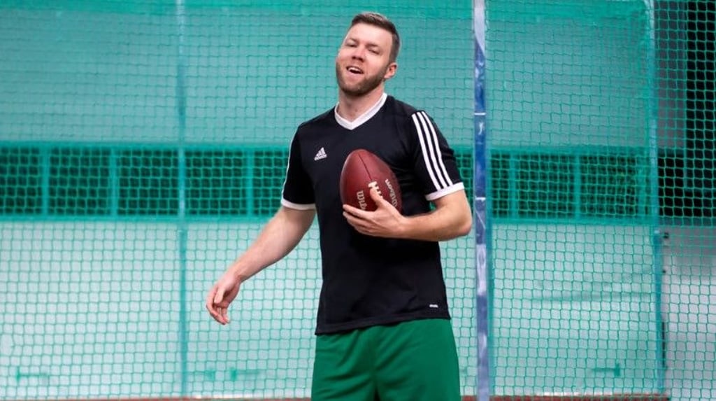 Auch im Fangen musste sich MZ-Sportreporter Christopher Kitsche beweisen.