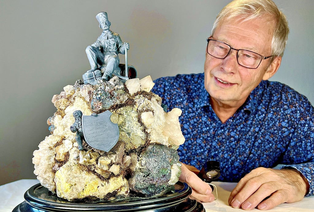 Das Exponat der Woche im Museum Schloss Bernburg: der Handstein, mit dem sich Volkmar Hering  intensiv beschäftigt hat. 