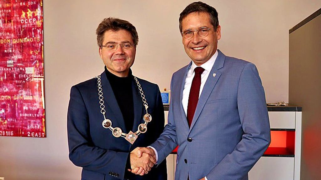 Robert Reck hat seinen halleschen Amtskollegen Alexander Vogt empfangen.