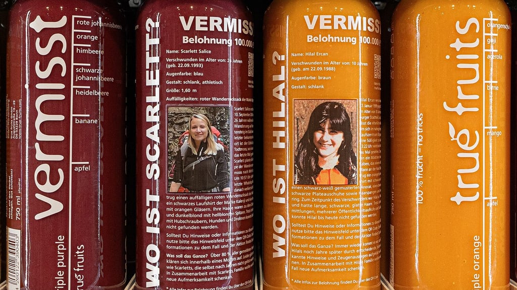 Mit einer Foto-Aktion unterstützt der Smoothie-Hersteller "True Fruits" erneut Familien vermisster Personen.