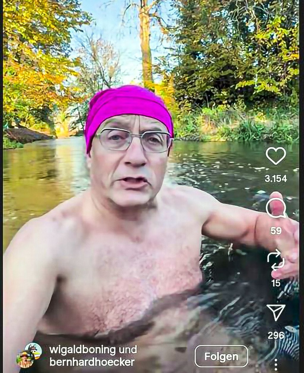 Wigald Boning badete am 6. November in der Salzwedeler Dumme. In der Alten noch dazu. Diskriminierend, wie er findet. 