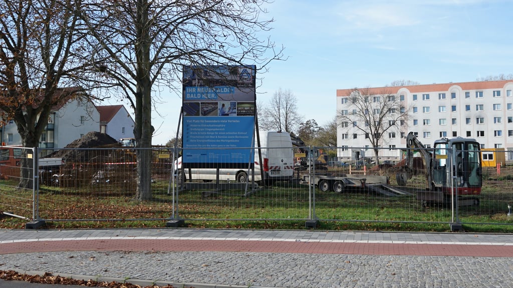 Der neue Aldi-Markt wird in Wolmirstedt gebaut.