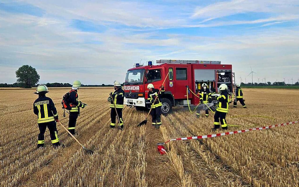Wie Vegetationsbrände gelöscht werden, auch das trainieren die Einsatzkräfte der Freiwilligen Feuerwehr Reppichau bei ihren Diensten. 