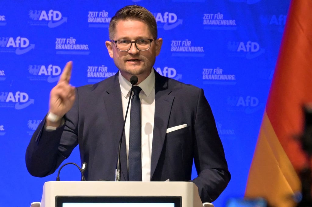 Brandenburgs AfD-Landesvorsitzender René Springer nennt eine Regierungsübernahme als Ziel seiner Partei.